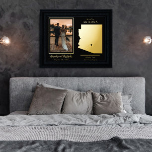 Where Our Journey Began Arizona Wedding Photo Foil Prints