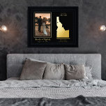 Where Our Journey Began Idaho Wedding Photo Foil Prints<br><div class="desc">"Where Our Journey Began" wedding couple's state map and photo keepsake design with moveable heart to the location of your wedding or other memorable occasion. To move the heart location, simple click "Personalise" and then "Customise" and drag the heart to the location of your choice. Other states available in our...</div>