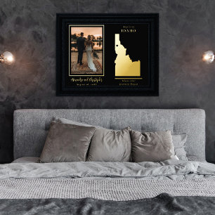 Where Our Journey Began Idaho Wedding Photo Foil Prints