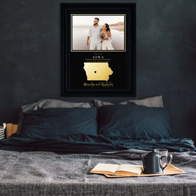 Where Our Journey Began Iowa Wedding Photo Foil Prints (Creator Uploaded)