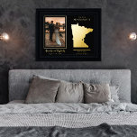Where Our Journey Began Minnesota Wedding Photo Foil Prints<br><div class="desc">"Where Our Journey Began" wedding couple's state map and photo keepsake design with moveable heart to the location of your wedding or other memorable occasion. To move the heart location, simple click "Personalise" and then "Customise" and drag the heart to the location of your choice. Other states available in our...</div>