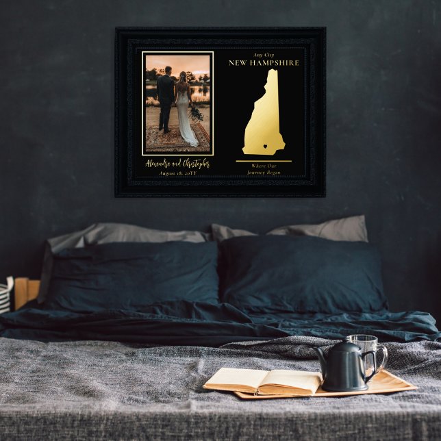 Where Our Journey Began New Hampshire Wedding Pic Foil Prints (Creator Uploaded)