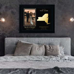 Where Our Journey Began New York Wed Photo Foil Prints