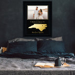 Where Our Journey Began North Carolina Wed Photo Foil Prints<br><div class="desc">"Where Our Journey Began" wedding couple's state map photo keepsake design with moveable heart to the location of your wedding or other memorable occasion. To move the heart location, simple click "Personalise" and then "Customise" and drag the heart to the location of your choice. Other states available in our shop...</div>