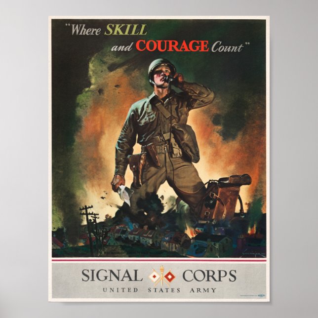 Where Skill and Courage Count - Signal Corps Poster (Front)