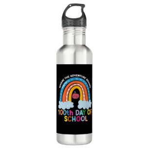 Where The Adventure Begins 100th Days Smarter  710 Ml Water Bottle