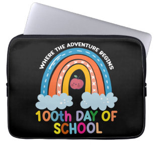 Where The Adventure Begins 100th Days Smarter Laptop Sleeve