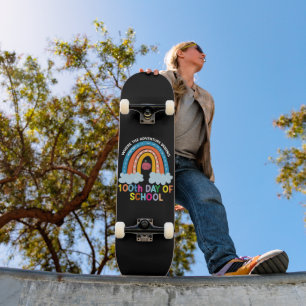 Where The Adventure Begins 100th Days Smarter  Skateboard