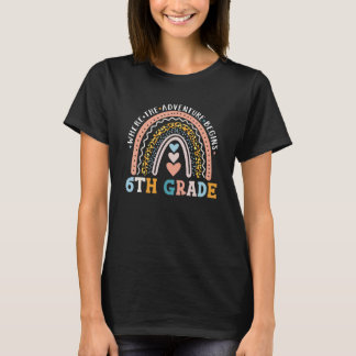 Where The Adventure Begins 6th Grade Back To Schoo T-Shirt