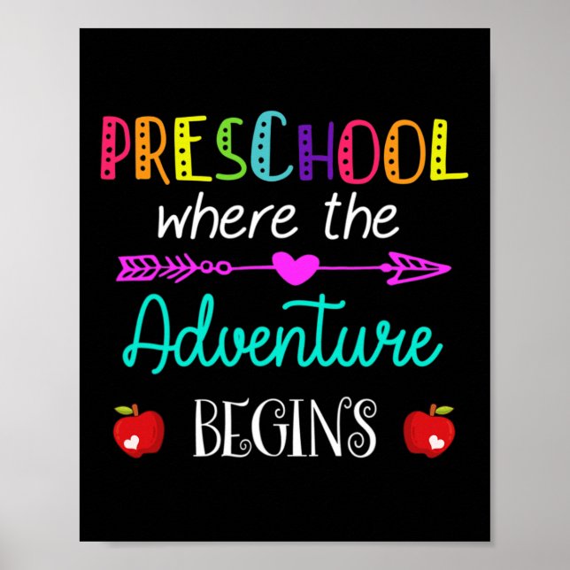 Where The Adventure Begins Kinder Teacher  Poster (Front)