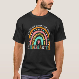 Where The Adventure Begins Kindergarten Leopard Ra T-Shirt