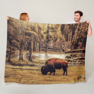 WHERE the BUFFALO ROAM Fleece Blanket