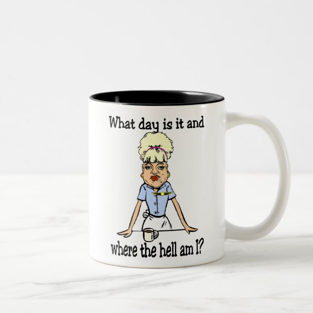 where the hell am i Two-Tone coffee mug (Right)