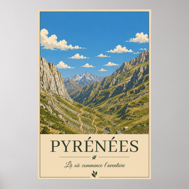 Where the Journey Begins – Pyrénées Poster (Front)