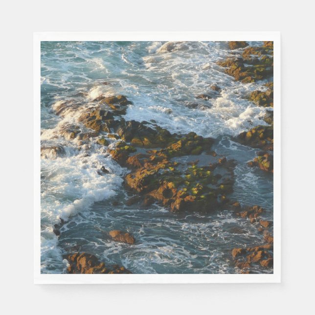 Where the Ocean Meets the Rocks Napkin (Front)