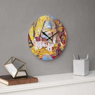 Where The Unicorns Play Pop Art, Wall Clock