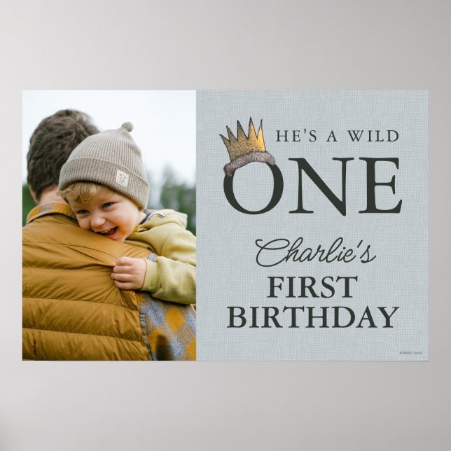 Where the Wild Things Are 1st Birthday Poster (Front)
