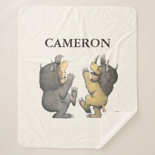 Where the Wild Things Are   Add Your Name Sherpa Blanket