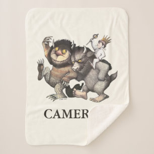 Where the Wild Things Are   Add Your Name Sherpa Blanket