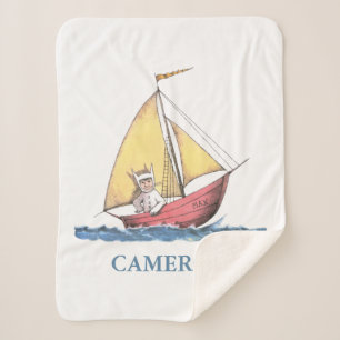 Where the Wild Things Are   Add Your Name Sherpa Blanket
