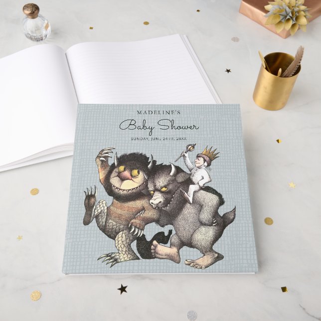 Where the Wild Things Are Baby Shower Guest List Guest Book (Front Open)