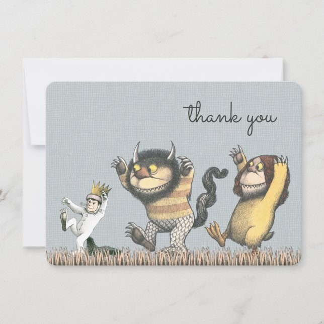 Where the Wild Things Are Baby Shower Thank You Card (Front)