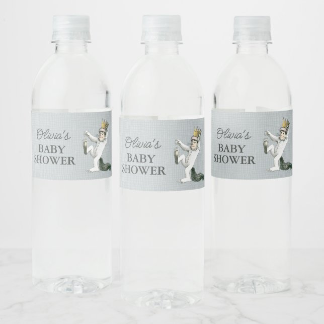 Where the Wild Things Are Baby Shower Water Bottle Label (Bottles)