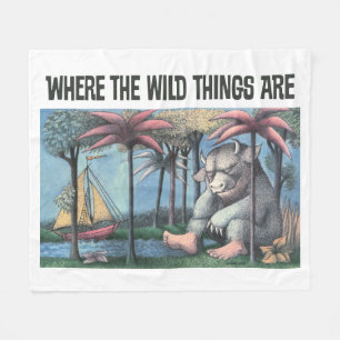 Where The Wild Things Are   Book Cover Fleece Blanket