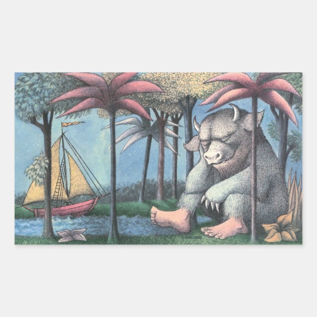 Where The Wild Things Are | Book Cover Rectangular Sticker (Front)