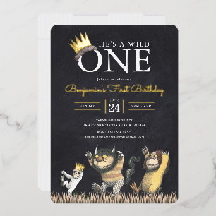 Where the Wild Things Are Chalkboard 1st Birthday 