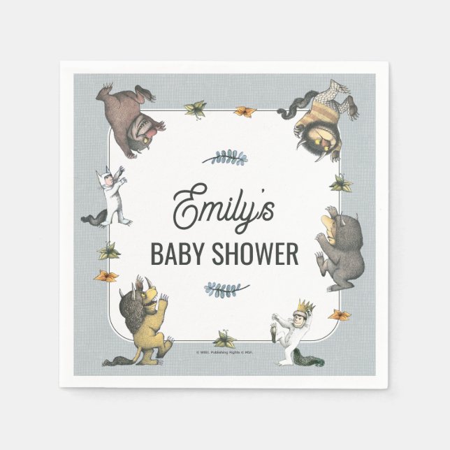 Where the Wild Things Are Character Baby Shower Napkin (Front)