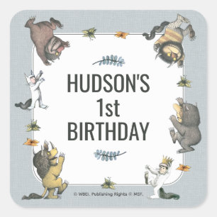 Where the Wild Things Are Character Birthday Square Sticker