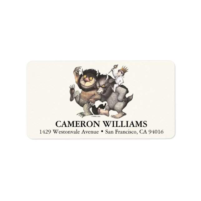 Where the Wild Things Are Characters Label (Front)