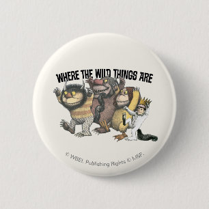 Where the Wild Things Are Characters & Logo 6 Cm Round Badge