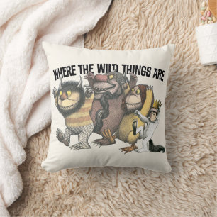 Where the Wild Things Are Characters & Logo Cushion