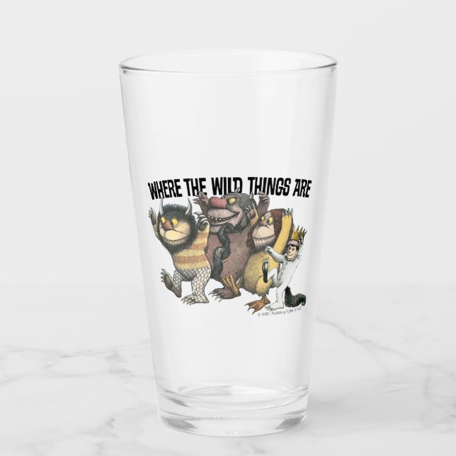 Where the Wild Things Are Characters & Logo Glass (Front)
