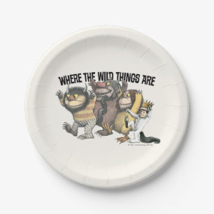 Where the Wild Things Are Characters & Logo Paper Plate