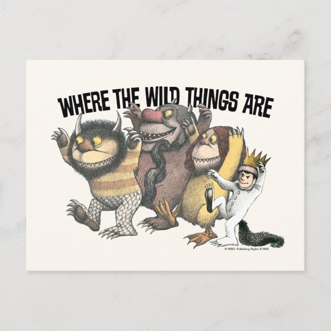 Where the Wild Things Are Characters & Logo Postcard (Front)