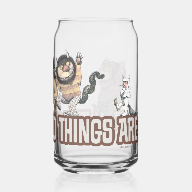 Where the Wild Things Are Characters on Logo Can Glass (Back)