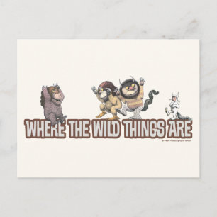 Where the Wild Things Are Characters on Logo Postcard