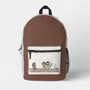 Where the Wild Things Are Characters on Logo Printed Backpack
