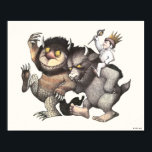 Where the Wild Things Are Characters Poster<br><div class="desc">Celebrate the magic of the beloved story with this "Where the Wild Things Are" characters poster. Featuring Max in his iconic crown alongside the Wild Things in a whimsical scene, this design captures the adventurous and imaginative essence of the classic tale. Perfect for decorating nurseries, playrooms, or storybook-themed events, this...</div>