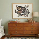Where the Wild Things Are Characters Poster<br><div class="desc">Celebrate the magic of the beloved story with this "Where the Wild Things Are" characters poster. Featuring Max in his iconic crown alongside the Wild Things in a whimsical scene, this design captures the adventurous and imaginative essence of the classic tale. Perfect for decorating nurseries, playrooms, or storybook-themed events, this...</div>
