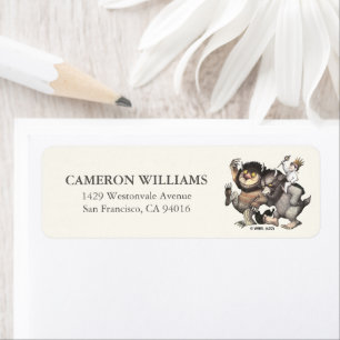 Where the Wild Things Are Characters Return Address Label