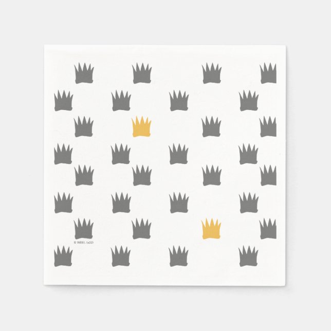 Where the Wild Things Are Crown Pattern Napkin (Front)