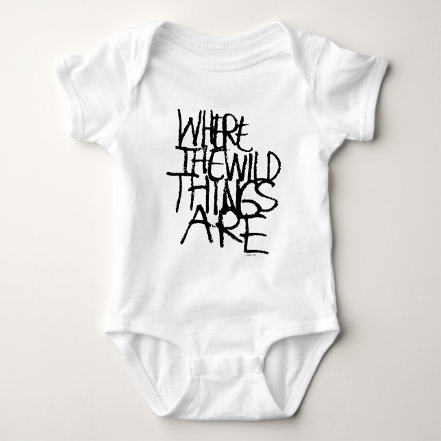 Where the Wild Things Are | Handwritten Baby Bodysuit (Front)