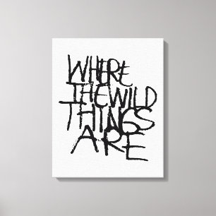 Where the Wild Things Are Handwritten Canvas Print