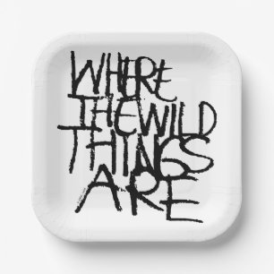 Where the Wild Things Are   Handwritten Paper Plate