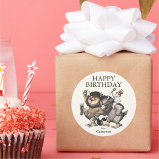 Where the Wild Things Are | Happy Birthday Classic Round Sticker