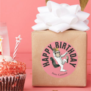 Where the Wild Things Are Happy Birthday Classic Round Sticker